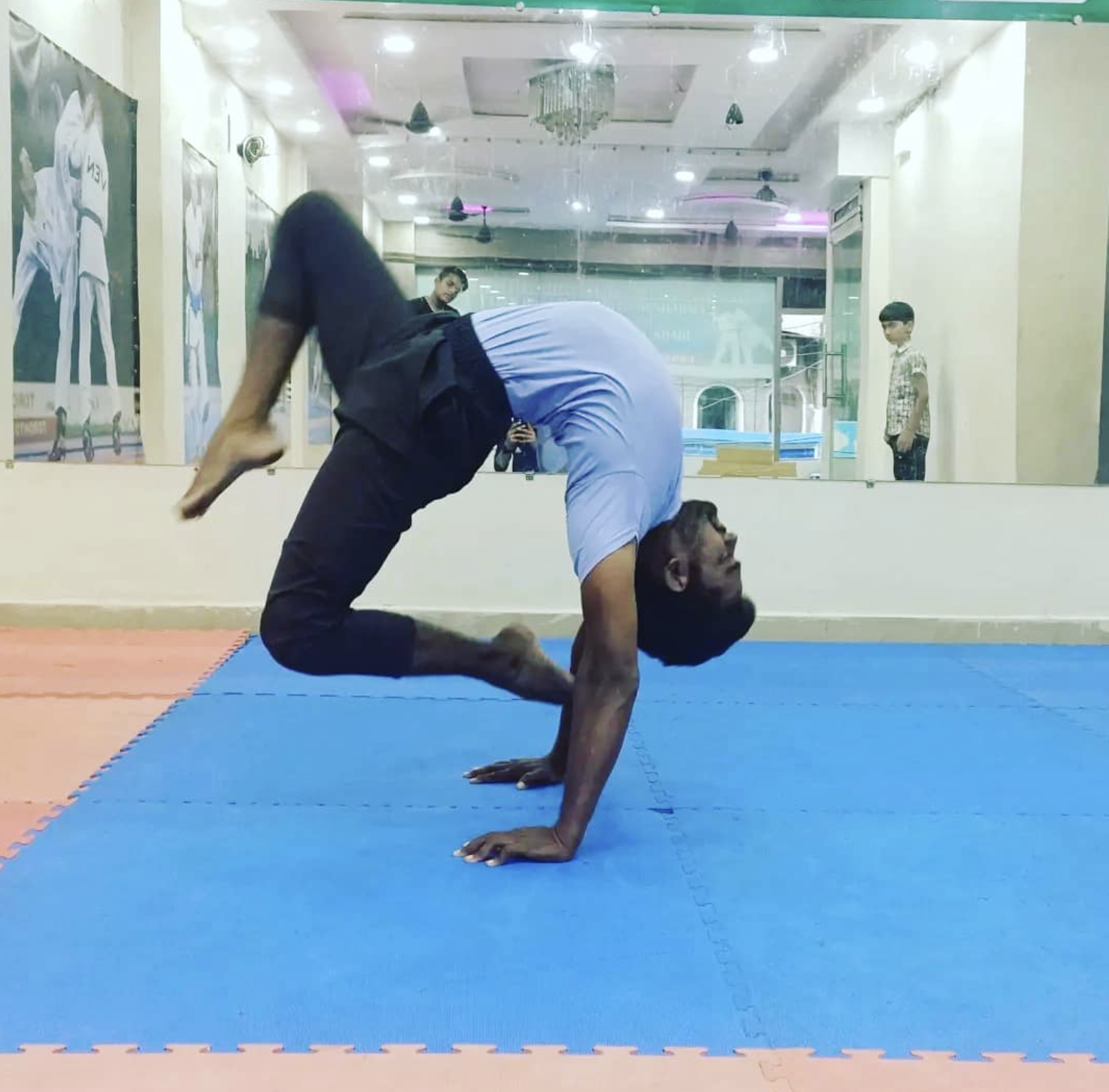 Advanced scorpion forearm balance